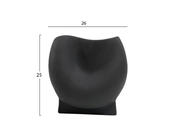 ΕΠΙΤΡΑΠΕΖΙΟ ΚΕΡΑΜΙΚΟ ΔΙΑΚΟΣΜΗΤΙΚΟ GLAΖΕ HM4610.02 ΜΑΥΡΟ ΜΑΤ 26x14x25Υεκ - ΑΝΤΙΚΕΙΜΕΝΑ στο Milonadakis.gr