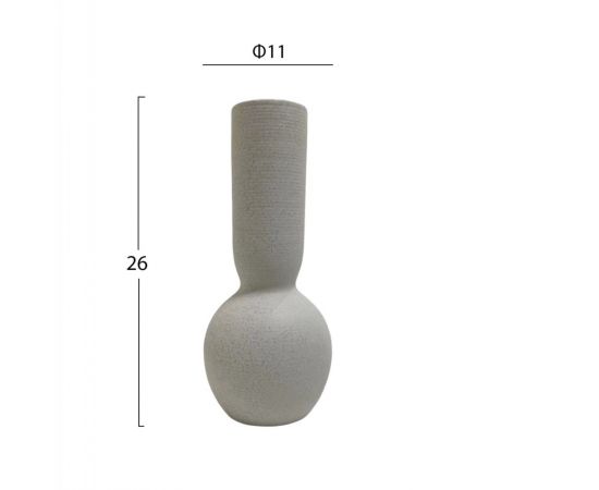 ΕΠΙΤΡΑΠΕΖΙΟ ΚΕΡΑΜΙΚΟ ΔΙΑΚΟΣΜΗΤΙΚΟ GLAΖΕ HM4616.01 ΚΡΥΣΤΑΛΛΙΚΟ ΥΠΟΛΕΥΚΟ Φ11x26Υεκ - ΑΝΤΙΚΕΙΜΕΝΑ στο Milonadakis.gr