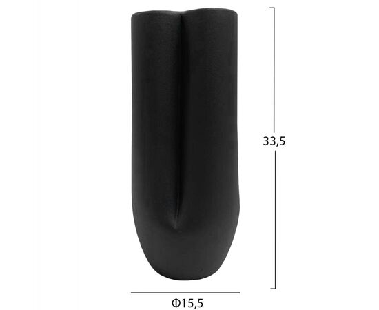 ΕΠΙΤΡΑΠΕΖΙΟ ΚΕΡΑΜΙΚΟ ΔΙΑΚΟΣΜΗΤΙΚΟ GLAΖΕ HM4611.02 ΜΑΥΡΟ ΜΑΤ Φ15,5x33,5Υεκ - ΑΝΤΙΚΕΙΜΕΝΑ στο Milonadakis.gr
