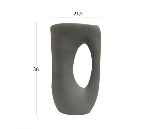 ΕΠΙΤΡΑΠΕΖΙΟ ΚΕΡΑΜΙΚΟ ΔΙΑΚΟΣΜΗΤΙΚΟ GLAΖΕ HM4626.02 ΓΚΡΙ ΜΑΤ 21,5x8,5x36Υεκ - ΑΝΤΙΚΕΙΜΕΝΑ στο Milonadakis.gr