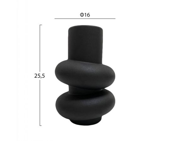 ΕΠΙΤΡΑΠΕΖΙΟ ΚΕΡΑΜΙΚΟ ΔΙΑΚΟΣΜΗΤΙΚΟ GLAΖΕ HM4627.02 ΜΑΥΡΟ ΜΑΤ Φ16x25,5Υεκ - ΑΝΤΙΚΕΙΜΕΝΑ στο Milonadakis.gr