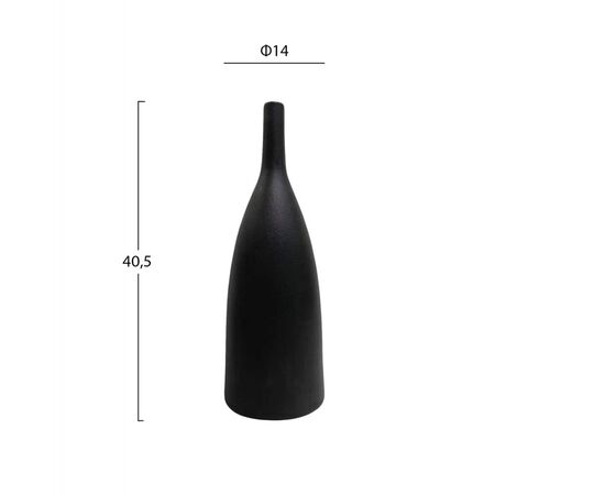 ΕΠΙΤΡΑΠΕΖΙΟ ΚΕΡΑΜΙΚΟ ΔΙΑΚΟΣΜΗΤΙΚΟ GLAΖΕ HM4634.02 ΜΑΥΡΟ ΜΑΤ Φ14x40,5Υεκ - ΑΝΤΙΚΕΙΜΕΝΑ στο Milonadakis.gr