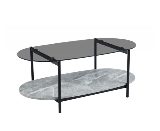 ΤΡΑΠΕΖΙ ΣΑΛΟΝΙΟΥ ΟΒΑΛ KITTY HM18040 ΓΥΑΛΙ ΦΙΜΕ TOP-GREY MARBLE ΜΕΛΑΜΙΝΗ 110x50x43Υεκ - ΤΡΑΠΕΖΑΚΙΑ ΣΑΛΟΝΙΟΥ στο Milonadakis.gr