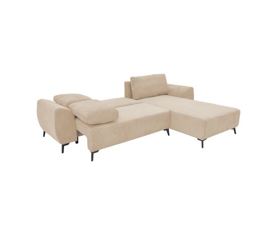 Kαναπές κρεβάτι τριθέσιος αναστρέψιμος Settee pakoworld ύφασμα με αποθηκευτικό χώρο σε μπεζ απόχρωση 286x204x93εκ - ΚΑΝΑΠΕΔΕΣ-ΣΑΛΟΝΙΑ στο Milonadakis.gr
