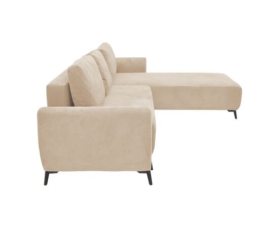 Kαναπές κρεβάτι τριθέσιος αναστρέψιμος Settee pakoworld ύφασμα με αποθηκευτικό χώρο σε μπεζ απόχρωση 286x204x93εκ - ΚΑΝΑΠΕΔΕΣ-ΣΑΛΟΝΙΑ στο Milonadakis.gr