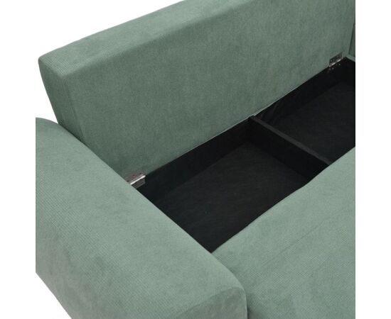 Kαναπές κρεβάτι τριθέσιος αναστρέψιμος Settee pakoworld ύφασμα με αποθηκευτικό χώρο σε μέντα απόχρωση 286x204x93εκ - ΚΑΝΑΠΕΔΕΣ-ΣΑΛΟΝΙΑ στο Milonadakis.gr