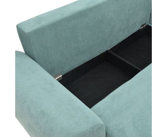 Kαναπές κρεβάτι τριθέσιος αναστρέψιμος Settee pakoworld ύφασμα με αποθηκευτικό χώρο σε μέντα απόχρωση 286x204x93εκ - ΚΑΝΑΠΕΔΕΣ-ΣΑΛΟΝΙΑ στο Milonadakis.gr