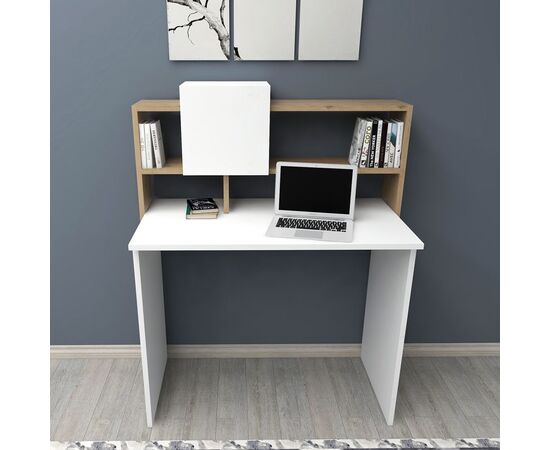 Γραφείο εργασίας Koogi pakoworld σε oak-λευκή απόχρωση 94x60x118εκ - ΓΡΑΦΕΙΑ στο Milonadakis.gr