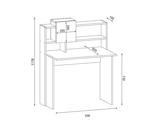 Γραφείο εργασίας Koogi pakoworld σε oak-λευκή απόχρωση 94x60x118εκ - ΓΡΑΦΕΙΑ στο Milonadakis.gr