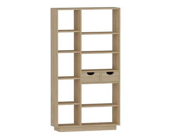 Βιβλιοθήκη με συρτάρια Dakin pakoworld σε oak απόχρωση 80x25x190εκ - ΒΙΒΛΙΟΘΗΚΕΣ στο Milonadakis.gr
