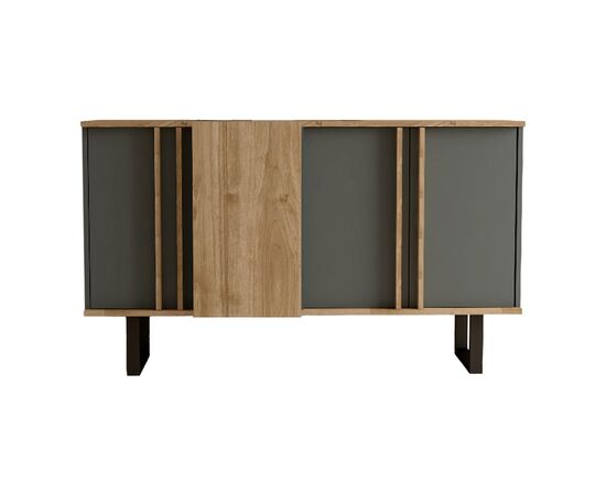 Μπουφές Amanda I pakoworld σε ανθρακί-καρυδί απόχρωση 160x74x79εκ - ΜΠΟΥΦΕΔΕΣ-ΚΟΝΣΟΛΕΣ στο Milonadakis.gr