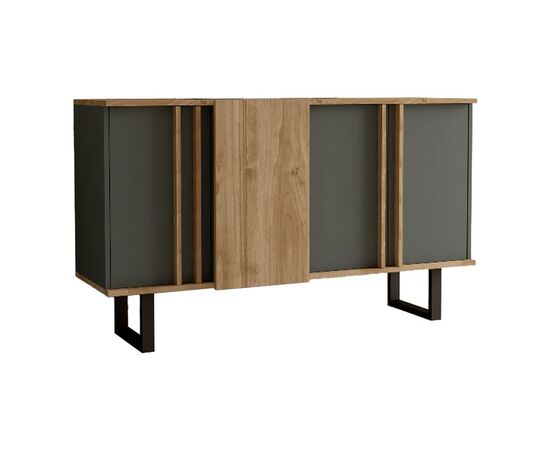 Μπουφές Amanda I pakoworld σε ανθρακί-καρυδί απόχρωση 160x74x79εκ - ΜΠΟΥΦΕΔΕΣ-ΚΟΝΣΟΛΕΣ στο Milonadakis.gr