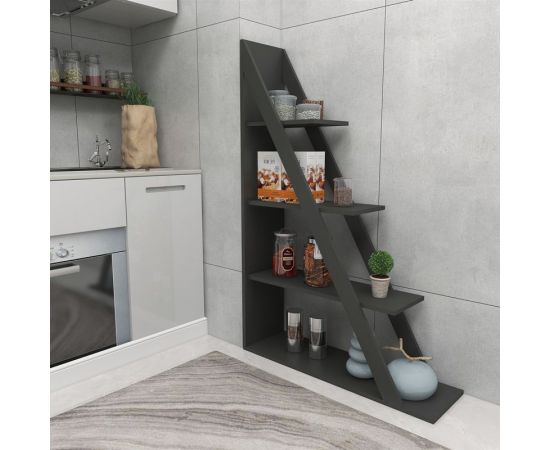 Βιβλιοθήκη Quina pakoworld σε ανθρακί απόχρωση 100x30x150εκ - ΒΙΒΛΙΟΘΗΚΕΣ στο Milonadakis.gr