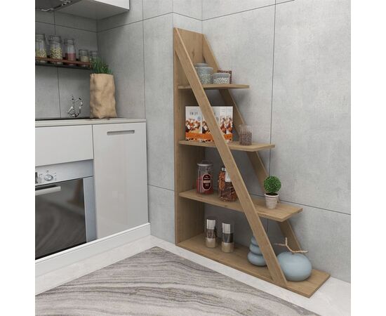 Βιβλιοθήκη Quina pakoworld σε oak απόχρωση 100x30x150εκ - ΒΙΒΛΙΟΘΗΚΕΣ στο Milonadakis.gr