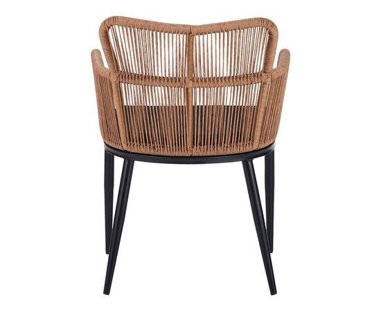 Πολυθρόνα Naoki pakoworld pe rattan -metal σε φυσική απόχρωση με μαύρα πόδια/μαξιλάρι 59x62.5x78εκ - ΚΑΡΕΚΛΕΣ - ΠΟΛΥΘΡΟΝΕΣ στο Milonadakis.gr