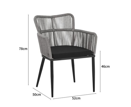 Πολυθρόνα Naoki pakoworld pe rattan -metal σε φυσική απόχρωση με μαύρα πόδια/μαξιλάρι 59x62.5x78εκ - ΚΑΡΕΚΛΕΣ - ΠΟΛΥΘΡΟΝΕΣ στο Milonadakis.gr