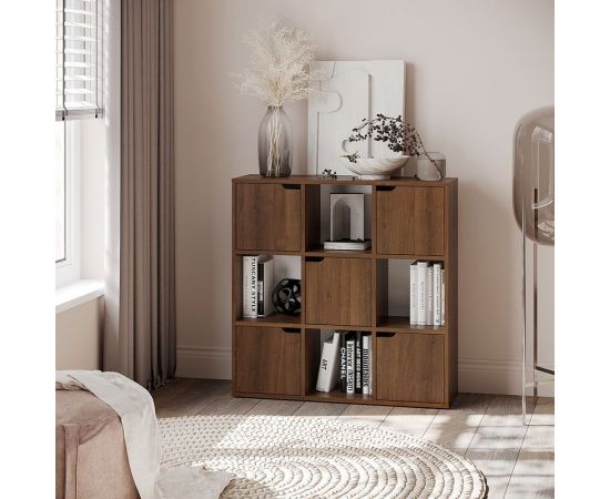 Βιβλιοθήκη Bookel pakoworld σε καρυδί απόχρωση 88.5x27.5x89.3εκ - ΒΙΒΛΙΟΘΗΚΕΣ στο Milonadakis.gr
