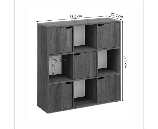 Βιβλιοθήκη Bookel pakoworld σε καρυδί απόχρωση 88.5x27.5x89.3εκ - ΒΙΒΛΙΟΘΗΚΕΣ στο Milonadakis.gr