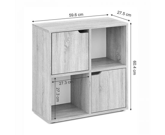 Βιβλιοθήκη Bookel pakoworld σε λευκή απόχρωση 59.6x27.5x60.4εκ - ΒΙΒΛΙΟΘΗΚΕΣ στο Milonadakis.gr