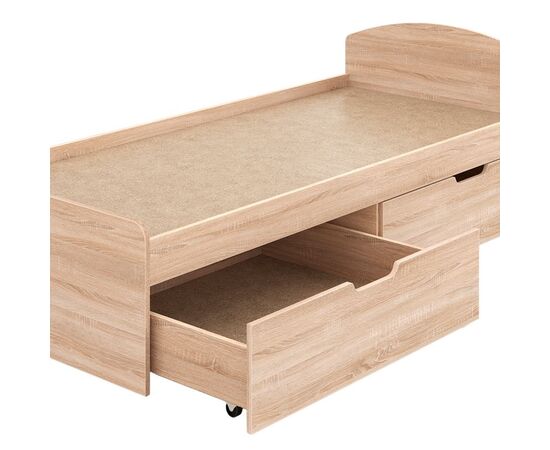 Κρεβάτι Regan pakoworld με συρτάρια σε oak απόχρωση 90x200εκ - ΚΡΕΒΑΤΙΑ στο Milonadakis.gr