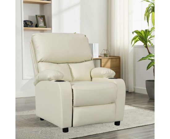Πολυθρόνα relax με ποτηροθήκη Gartia pakoworld pu σε κρεμ απόχρωση 79x94x102εκ - ΚΑΡΕΚΛΕΣ - ΠΟΛΥΘΡΟΝΕΣ ΕΣ. στο Milonadakis.gr