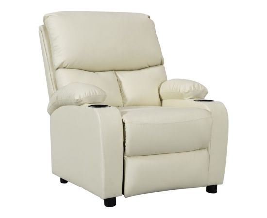 Πολυθρόνα relax με ποτηροθήκη Gartia pakoworld pu σε κρεμ απόχρωση 79x94x102εκ - ΚΑΡΕΚΛΕΣ - ΠΟΛΥΘΡΟΝΕΣ ΕΣ. στο Milonadakis.gr