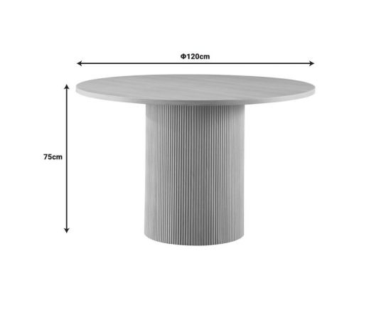 Τραπέζι Mesa pakoword MDF σε Oak απόχρωση Φ120x75εκ - ΤΡΑΠΕΖΙΑ ΚΟΥΖΙΝΑΣ στο Milonadakis.gr