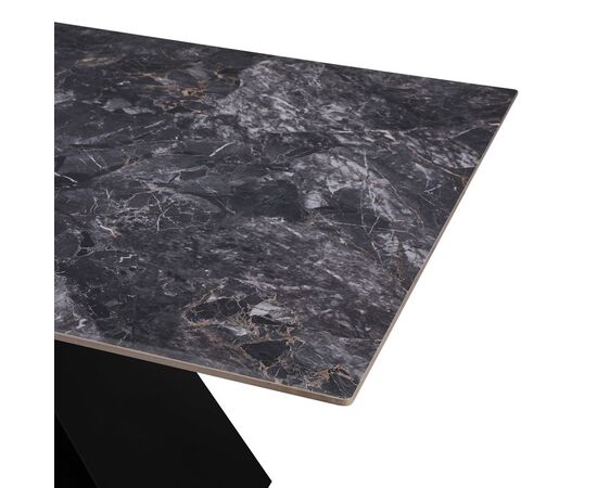 Τραπέζι Meja pakoword Sintered stone μαύρο με μεταλλικά πόδια σε μαύρη απόχρωση 180x90x76εκ - ΤΡΑΠΕΖΙΑ ΚΟΥΖΙΝΑΣ στο Milonadakis.gr
