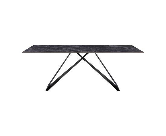 Τραπέζι Meja pakoword Sintered stone μαύρο με μεταλλικά πόδια σε μαύρη απόχρωση 200x100x76εκ - ΤΡΑΠΕΖΙΑ ΚΟΥΖΙΝΑΣ στο Milonadakis.gr