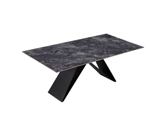 Τραπέζι Meja pakoword Sintered stone μαύρο με μεταλλικά πόδια σε μαύρη απόχρωση 200x100x76εκ - ΤΡΑΠΕΖΙΑ ΚΟΥΖΙΝΑΣ στο Milonadakis.gr