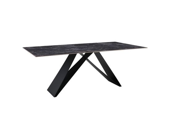 Τραπέζι Meja pakoword Sintered stone μαύρο με μεταλλικά πόδια σε μαύρη απόχρωση 200x100x76εκ - ΤΡΑΠΕΖΙΑ ΚΟΥΖΙΝΑΣ στο Milonadakis.gr