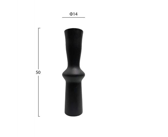 ΕΠΙΤΡΑΠΕΖΙΟ ΚΕΡΑΜΙΚΟ ΔΙΑΚΟΣΜΗΤΙΚΟ GLAΖΕ HM4637.02 ΜΑΥΡΟ ΜΑΤ Φ14x50Υεκ - ΑΝΤΙΚΕΙΜΕΝΑ στο Milonadakis.gr