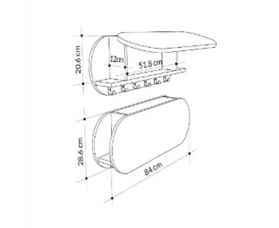 ΚΡΕΜΑΣΤΡΑ ΕΙΣΟΔΟΥ & ΚΛΕΙΣΤΟ ΡΑΦΙ STOR HM18078.01 ΜΕΛΑΜΙΝΗ SONAMA 84x12x28.6Υεκ - ΕΠΙΠΛΑ ΕΙΣΟΔΟΥ στο Milonadakis.gr