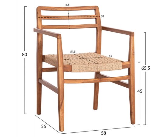 ΠΟΛΥΘΡΟΝΑ ΤΡΑΠΕΖΑΡΙΑΣ HERRIN HM18230 ΞΥΛΟ TEAK-ΣΧΟΙΝΙ VIRO 58x56x80Υεκ. - ΚΑΡΕΚΛΕΣ - ΠΟΛΥΘΡΟΝΕΣ ΕΣ. στο Milonadakis.gr