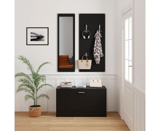 ΣΕΤ ΕΙΣΟΔΟΥ ΜΕ ΚΑΘΡΕΠΤΗ VERN HM2476.02 ΜΕΛΑΜΙΝΗ ΣΕ WENGE 80x27x175Υεκ - ΕΠΙΠΛΑ ΕΙΣΟΔΟΥ στο Milonadakis.gr