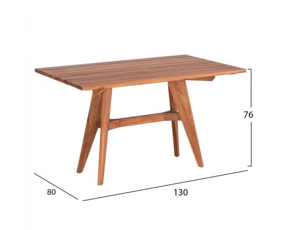 ΤΡΑΠΕΖΙ ΟΡΘΟΓΩΝΙΟ LEO HM6137 ΜΑΣΙΦ ΞΥΛΟ ΤΕΑΚ 130x80x76Υεκ. - ΤΡΑΠΕΖΙΑ ΕΞ. ΧΩΡΟΥ στο Milonadakis.gr