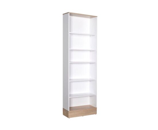 Βιβλιοθήκη Bator pakoworld σε λευκό- oak χρώμα 60x26x197εκ - ΒΙΒΛΙΟΘΗΚΕΣ στο Milonadakis.gr