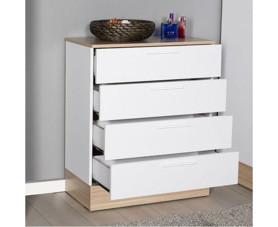 Συρταριέρα Pelita pakoworld σε λευκή-oak απόχρωση 72x40x88εκ - ΣΥΡΤΑΡΙΕΡΕΣ - ΤΟΥΑΛΕΤΕΣ στο Milonadakis.gr