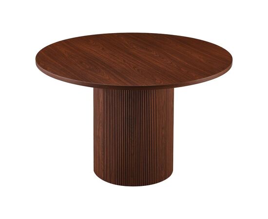 Τραπέζι Mesa pakoword MDF σε καρυδί απόχρωση Φ120x75εκ - ΤΡΑΠΕΖΙΑ ΚΟΥΖΙΝΑΣ στο Milonadakis.gr