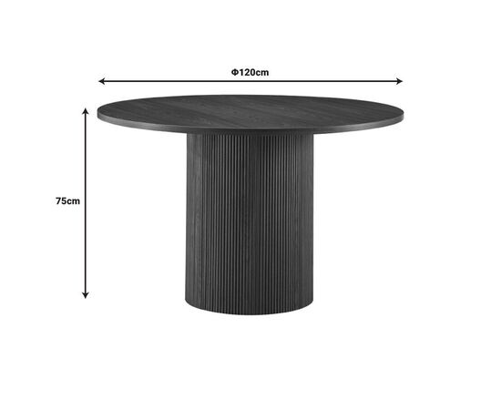 Τραπέζι Mesa pakoword MDF σε καρυδί απόχρωση Φ120x75εκ - ΤΡΑΠΕΖΙΑ ΚΟΥΖΙΝΑΣ στο Milonadakis.gr