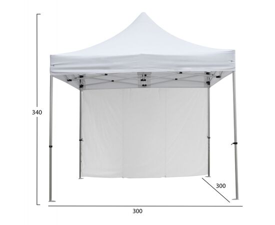 GAZEBO ΕΠΑΓΓΕΛΜΑΤΙΚΟ ΜΕ ΠΛΑΙΝΟ ΠΑΝΙ ΣΚΙΑΣΗΣ CRESSEN HM21097 ΠΤΥΣΣΟΜΕΝΟ ΑΛΟΥΜΙΝΙΟΥ 3x3x3,4Yεκ - ΚΙΟΣΚΙΑ στο Milonadakis.gr