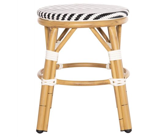 ΣΚΑΜΠΟ ΑΛΟΥΜΙΝΙΟΥ CHINO HM6285.03 BAMBOO LOOK-TEXTILENE ΛΕΥΚΟ-ΜΑΥΡΟ Φ36x46Υεκ. - ΣΚΑΜΠΩ στο Milonadakis.gr