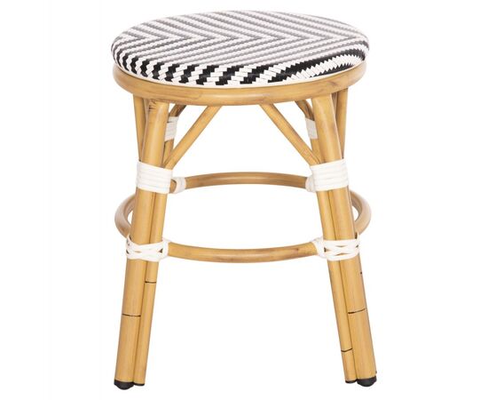ΣΚΑΜΠΟ ΑΛΟΥΜΙΝΙΟΥ CHINO HM6285.03 BAMBOO LOOK-TEXTILENE ΛΕΥΚΟ-ΜΑΥΡΟ Φ36x46Υεκ. - ΣΚΑΜΠΩ στο Milonadakis.gr