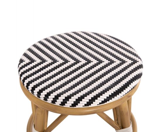 ΣΚΑΜΠΟ ΑΛΟΥΜΙΝΙΟΥ CHINO HM6285.03 BAMBOO LOOK-TEXTILENE ΛΕΥΚΟ-ΜΑΥΡΟ Φ36x46Υεκ. - ΣΚΑΜΠΩ στο Milonadakis.gr