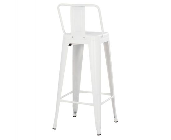 ΣΚΑΜΠΟ BAR ME ΠΛΑΤΗ ΜΕΤΑΛΛΙΚΟ MELITA-PRO HM8643.41 ΛΕΥΚΟ ΜΑΤ 42x42x100Υεκ. - ΣΚΑΜΠΟ ΜΠΑΡ στο Milonadakis.gr