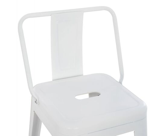 ΣΚΑΜΠΟ BAR ME ΠΛΑΤΗ ΜΕΤΑΛΛΙΚΟ MELITA-PRO HM8643.41 ΛΕΥΚΟ ΜΑΤ 42x42x100Υεκ. - ΣΚΑΜΠΟ ΜΠΑΡ στο Milonadakis.gr