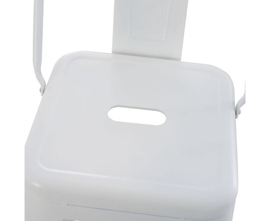 ΣΚΑΜΠΟ BAR ME ΠΛΑΤΗ ΜΕΤΑΛΛΙΚΟ MELITA-PRO HM8643.41 ΛΕΥΚΟ ΜΑΤ 42x42x100Υεκ. - ΣΚΑΜΠΟ ΜΠΑΡ στο Milonadakis.gr