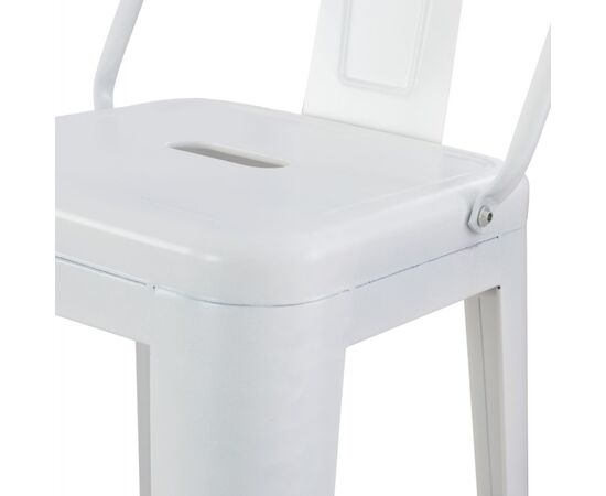 ΣΚΑΜΠΟ BAR ME ΠΛΑΤΗ ΜΕΤΑΛΛΙΚΟ MELITA-PRO HM8643.41 ΛΕΥΚΟ ΜΑΤ 42x42x100Υεκ. - ΣΚΑΜΠΟ ΜΠΑΡ στο Milonadakis.gr