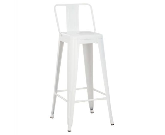 ΣΚΑΜΠΟ BAR ME ΠΛΑΤΗ ΜΕΤΑΛΛΙΚΟ MELITA-PRO HM8643.41 ΛΕΥΚΟ ΜΑΤ 42x42x100Υεκ. - ΣΚΑΜΠΟ ΜΠΑΡ στο Milonadakis.gr