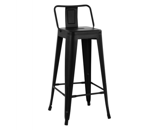 ΣΚΑΜΠΟ BAR ME ΠΛΑΤΗ ΜΕΤΑΛΛΙΚΟ MELITA-PRO HM8643.42 ΜΑΥΡΟ ΜΑΤ 42x42x100Υεκ. - ΣΚΑΜΠΟ ΜΠΑΡ στο Milonadakis.gr